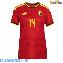 Camisa de time de futebol Bélgica Dodi Lukebakio #14 Replicas 1º Equipamento Feminina Mundo 2026 Manga Curta